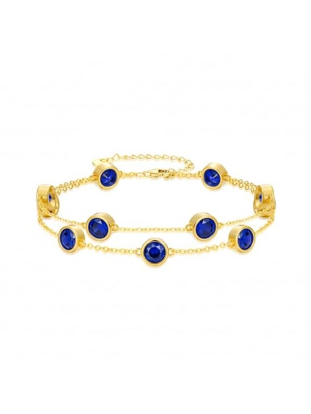 14K Gold Plated Birthstone Bracelet for Women – Adjustable CZ Jewelry